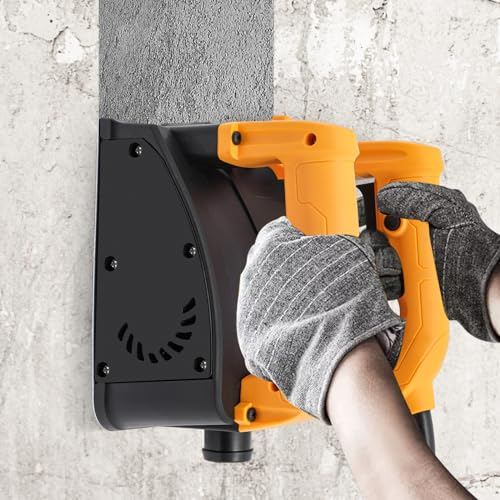 Begoniape 1200W Wandhobelmaschine Hobelmaschine mit 2 KohlebürstenSpitzes Elektrohobel Handhobelmaschine, Dreieck Design, Gutes Staubsaugersystem, Hobeltiefe: 1-4mm, Breite der Hobelwand: 15cm