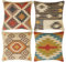 INDACORIFY 4-teiliges Set Kelim-Kissenbezug aus Wolle, Jute, handgewebt, Vintage-Stil, türkisches Kissen, dekorativer Überwurf, Heimdekoration (Muster- 05)