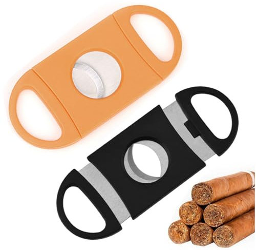 NHP 2 Pcs Cortapuros de Bolsillo,Corta Puros,Bolsillo Cortador De Puros,Herramienta para Cortar Puros,Cortador de Cigarros de Mesa,Bolsillo Cigar Cutter para Amantes de Los Puros