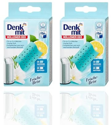 Mülleimer-Deo Frische Brise, 2er Pack, Duftplättchen für 4 Wochen