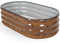 INNO STAGE Galvanized Steel Raised Garden Bed – 120x60x30cm (4x2x1ft) Oval Metal Planter Box with Safety Edging & Free Gloves | Outdoor Raised Bed for Vegetables, Flowers, Herbs & Fruits (Grain)