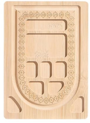 Wzxksoac DIY Bead Tool Jewelry Design Tray Solid Wood Jewelry Display Tray Storage Bead Tray Bamboo and Wood A