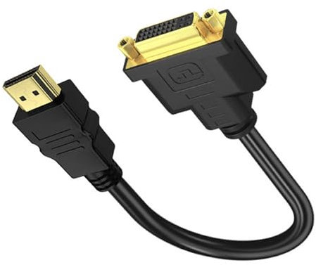 OIHCAZ HDMI to DVI Cable Adapter High Speed, Bi-Directional DVI-D 24+1 Male to HDMI Male Supports 1080P Resolution Compatible for Projector TV Laptop Deaktop PC Xbox
