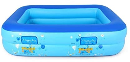 OUYUE Piscina Gonfiabile Piscina Gonfiabile Portatile Famiglia Blow Up Imbottitura Piscina Quick Set Heavy Duty Piscina Fuori Terra Piscina Giardino(180x140x45cm)