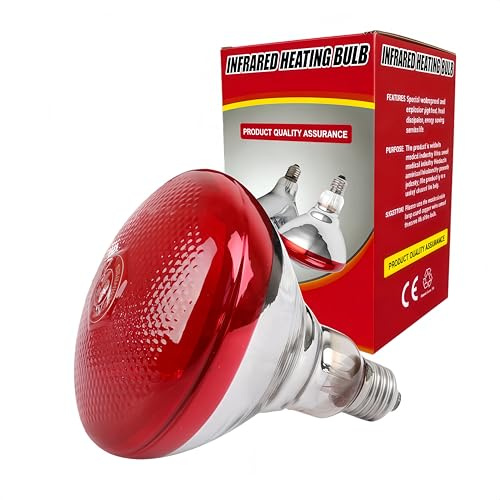 PetFizz Infrared Heat Lamp Bulb 150W, Chicks Infra Red Heat Lamp, E27 Infrared Light for Reptile, Brooder Bulb, Poultry, Puppy, Chicks