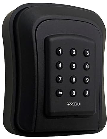 ARREGUI Access SEG016N Schlüsselsafe mit Öffnung via App oder Code per Tastatur, Schlüsselsafe für den Außenbereich, ideal Airbnb und Touristenwohnungen, Schwarz