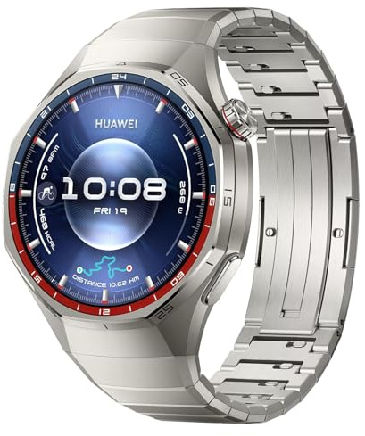 Songsier Titanio Correa Compatible con Huawei Watch GT 6 Pro 46mm Avanzado Titanio Sin lagunas para Huawei Watch GT 6 Pro Smartwatch Ajustable sin herramientas Titanium Correas para Hombre Mujer