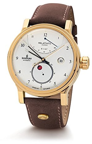 Kronsegler Einstein - Relativity Herren Armbanduhr Automatik vergoldet-Weiss