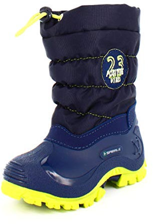 Spirale Eric Stivali da neve, Unisex - Bambini, Blu (Blu/Lime 02319456), 35 EU (2.5 UK)