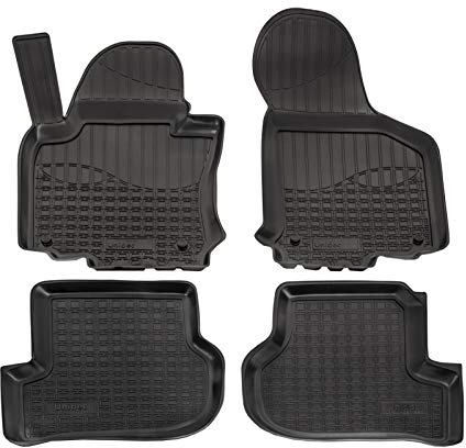 Norm Liners | 3D Gummimatten Auto Matten Fussmatten Kompatibel mit Octavia 2, 2004-2013, Rand cca 4cm, Allwetter, 4Tlg, Premium Qualität