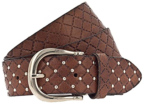 B.Belt Lina Gold Nietengürtel Leder