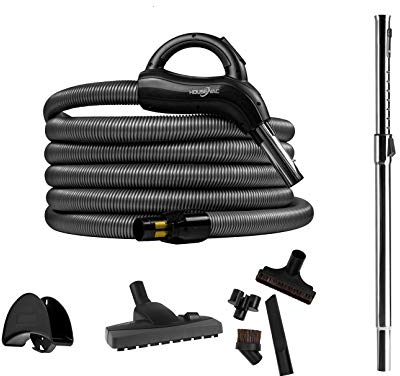 Zentralstaubsauger HouseVac Zubehör Kit 8 Teile Saugschlauch (12m) mit Handgriff Teleskopstange Umschaltbare Bodendüse Fugendüse Premium-Set zur gründlichen Reinigung