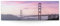 BilderKing Wandbild Golden Gate Bridge San Francisco - 150cm x 50cm Leinwand auf Fertigrahmen + Aufhänger