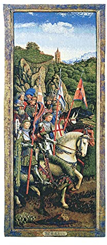 Belgian Tapestries gewebter Wandbehang Gobelin Die Ritter Christi 145 x 62 cm