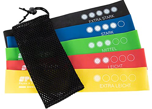 Sport-Tec Fitness-Loops aus Latex, Set 5-tlg., 30x5 cm, 5 Stärken