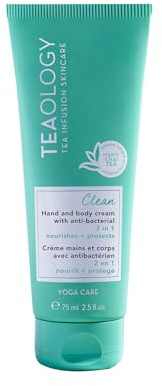 Teaology Clean Hand And Body Cream With Anti-Bacterial - Yoga Care, 75 ml