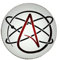 Atheist-Symbol, Metallnadel, Steampunk-Stil, Atheist-Logo, Brosche, tragbare Kunst-Atheismus-Bewegungsabzeichen