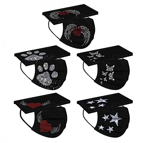 MEIYOUMK 50 Stück Mundschutz Erwachsene, Blumenmotiv Mund Nasenschutz MNS Halstuch Mund und Nasenschutz, Multifunktionstuch Atmungsaktiv Bandana, 3-lagig MNS Face Halstuch Schals für Damen und Herren