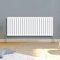 Warmehaus White Designer Radiator Horizontal Oval Column Single Panel Rad 600x1416mm