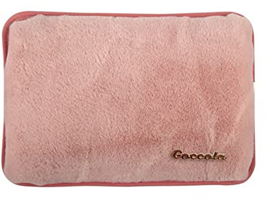 Virsus Borsa Acqua Calda Elettrica, Scaldotto con Tasca Scaldamani e rivestimento in pile. Scaldino per crampi, sollievo dal dolore e artrite, idea regalo per l'inverno (Coccola Rosa)