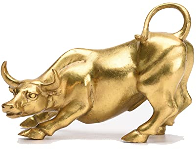 STCREE TQGJST52 Statue aus Messing, Feng-Shui, Glückssymbol der Börse, Zuhause, Büro, Dekoration, repräsentiert Karriere, Reichtum, Glück