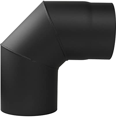 Ofenrohr Rauchrohr Kaminrohr Ø 150 mm Längenelemente - Bögen 45° und 90 ° (Bogen 90° Ø 150 mm)