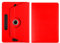 Universal 7 inch 360 Rotating Case Fits All 7 and 7.1 inches Android Tablets, Smooth Interior, PU Leather Exterior Supports Multiple Viewing Angles, Lightweight Folio Wallet Case Cover (Red)