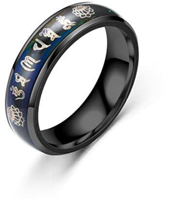 YAHOYA Anillos de Estado de ánimo para Mujeres Cambio de Color Latido del corazón Anillo Hombres Emoción Sentimiento Anillo Temperatura del Estado de ánimo Anillo de Pareja