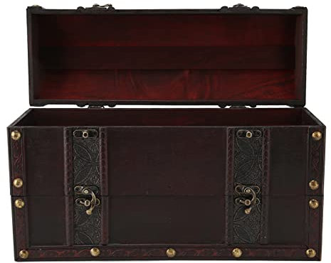 Wine Bottle Box Spirit Box Wooden Box Lock Box Wooden Wine Box Wooden Box With Lid Decorative Storage Box, Retro Decorative 2 Wine Bottle Holder Wooden Wine Box for Home