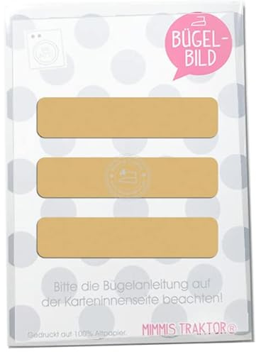 Bügelbild 3 Stk. Reflektor Streifen 9 cm Aufbügler Applikationen Bügelsticker für Stoffe Textilien Kinder zum Aufbügeln Flicken, Farbe:gold