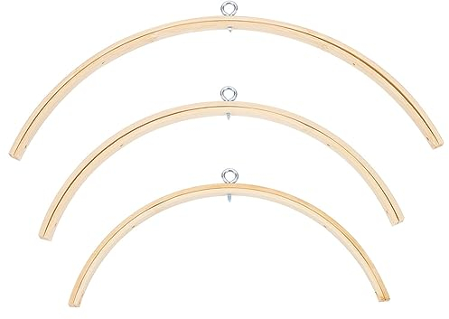 GOMAKERER 3 Stück 3 Stile Bettglocke, Mobile Bett Glocke Holz Windspiel Hängen DIY Holzrahmen Ornamente Handgemachte Kit Für Pflege Zubehör Krankenschwester Charms