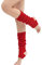 Nanxson Damen Stulpen Gothic Punk Gerippte Gestrickte Beinlinge Harajuku Beinwärmer für Party Sport Freizeitsocken (Rot)