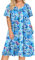 Ekouaer Plus Size Mumu Kleid Damen Kurzarm Hauskleid Momo Sleepdress mit Taschen, Pat1, 18 Plus