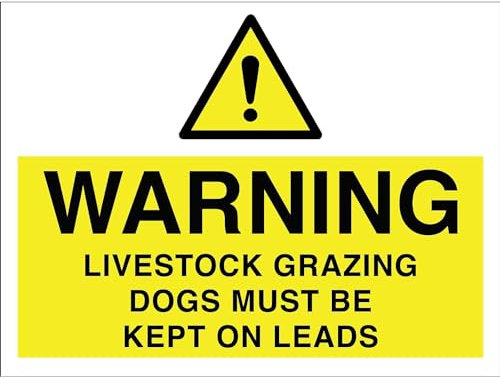 Advertencia: Los Perros Que Pastan Ganado Deben Mantenerse Atados Señal De Advertencia Cartel Placa De Pintura Chapa Vintage Metal Cartel Para Garaje Jardín 20X30cm