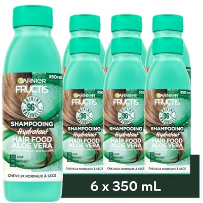 [LOT DE 6] Shampooing Fructis Hair Food Hydratant aloe vera 350ml