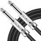 SONICAKE Cable de guitarra 3m Cable de instrumento de guitarra 6.35mm a 6.35mm Macho Macho Nylon Trenzado Negro