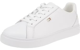 Tommy Hilfiger FW0FW08072 Flag Court - Damen Schuhe Sneaker - YBS-White, Größe:37 EU