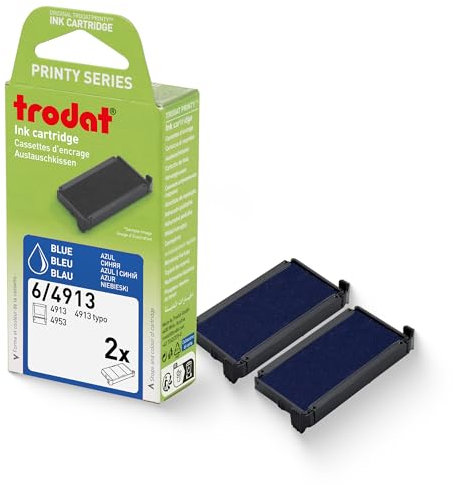 Trodat Printy 4913 Ersatz-Pads, 2 Stück, blau