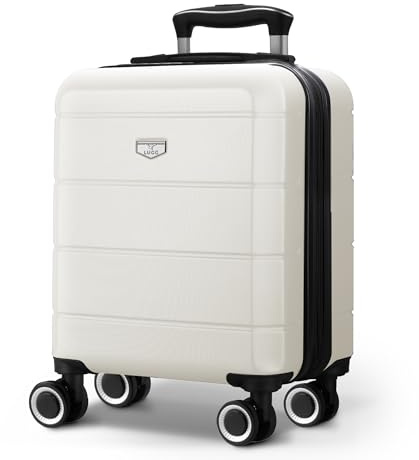 LUGG 15 Inch Jetset Lightweight Travel Cabin Bag Carry On Approved Suitcase ABS Shell Protection Water Resistant & Safe Locking System Easyjet Free Under seat Luggage (45x33x20cm)