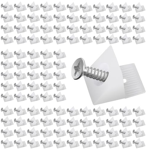VFANDV Rückwandverbinder, Schrankrückwand Befestigung Kunststoff Rückwandhalter mit Schrauben Schubladenboden Verstärkung Rückwandverbinder Schubladen Keile Halter Stabilisatoren (120)