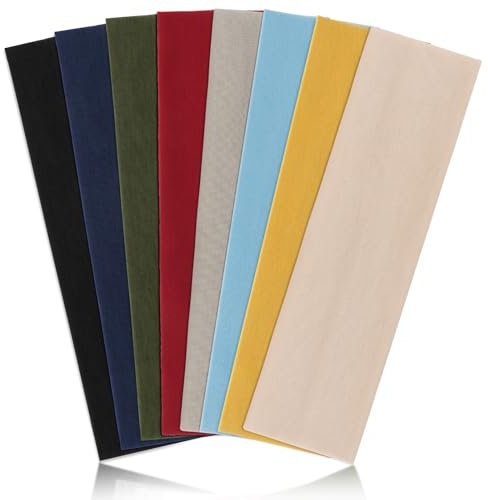 DRESHOW Haarband Damen Sport Dünn Stirnband Damen Baumwolle Haarbänder Elastisch Headband Antirutsch Haarband Yoga Laufen 8 Stück