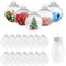 Yeelan 20 Stück Befüllbare Ornament-Kugeln, Transparente hängende Ornamente, Kunststoff Weihnachtskugeln Ornamente, Geburtstag, Hochzeit, Party und Heimdekoration, Ornamente(6cm, Flacher Ball)