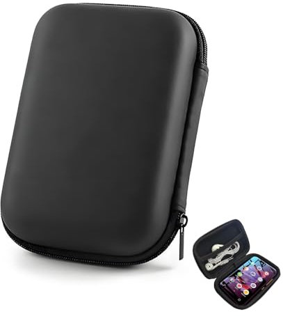 Housse de transport universelle pour lecteur MP3 avec écran tactile de 10,16 cm, compartiment pour écouteurs, câble USB et carte mémoire