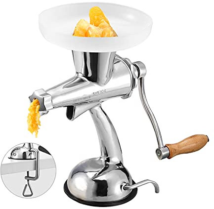 SmPinnaA Spremitore Manuale di Erba di Grano, Spremiagrumi di Frutta, Spremiagrumi Manuale di Erba di Grano con Base A Ventosa, Acciaio Inossidabile 304, Adatto per Una varietà di Frutta E