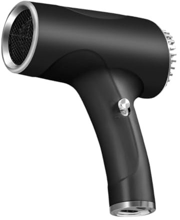 Asciugacapelli da viaggio potente, compatto, asciugatura rapida, 2 velocità, asciugacapelli senza fili, salone per donne, uomini, casa, arte, pittura, Nero