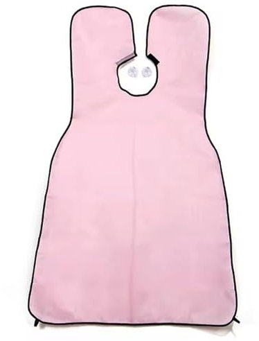 Gadgetpoint | Rasur Schürze | Rasieren | Bartcape mit Saugnäpfen | Bartrasur | Haarfänger | Rosa, Multicolor, S