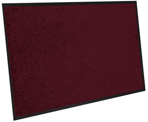 ANRO Fußmatte Schmutzfangmatte mit Gummirand Queen Türmatte Fußabtreter für Haustür innen und außen rutschfest Bordeaux 60x90cm