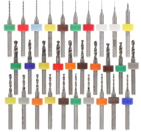 Angoily 30piezas Brocas Para Pcb Minitaladro De Columna Para Joyería Brocas De Carburo Para Grabado De Circuitos y Piedras