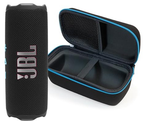 JBL Flip 7 (Noir/Orange) + Bundle avec Divvi! Étui de protection rigide (Noir)