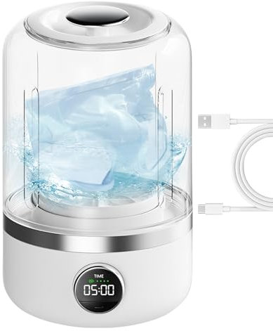 Lavadora de viaje, lavadora portátil | Máquina de lavandería tranquila | Modo de limpieza doble portátil silenciosa ropa interior para el dormitorio de camping apartamentos de viaje